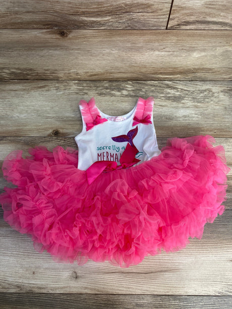 Popatu Secretly A Mermaid Tutu Bodysuit Dress White sz 18m - Me n Mommy To Be