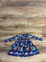 Long Sleeve Christmas Dress Blue sz 2T