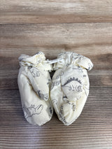 Dino Print Waterproof Mittens Cream