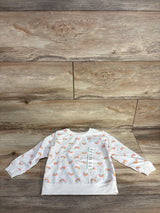 NEW Cat & Jack Rainbow Sweatshirt White sz 18m