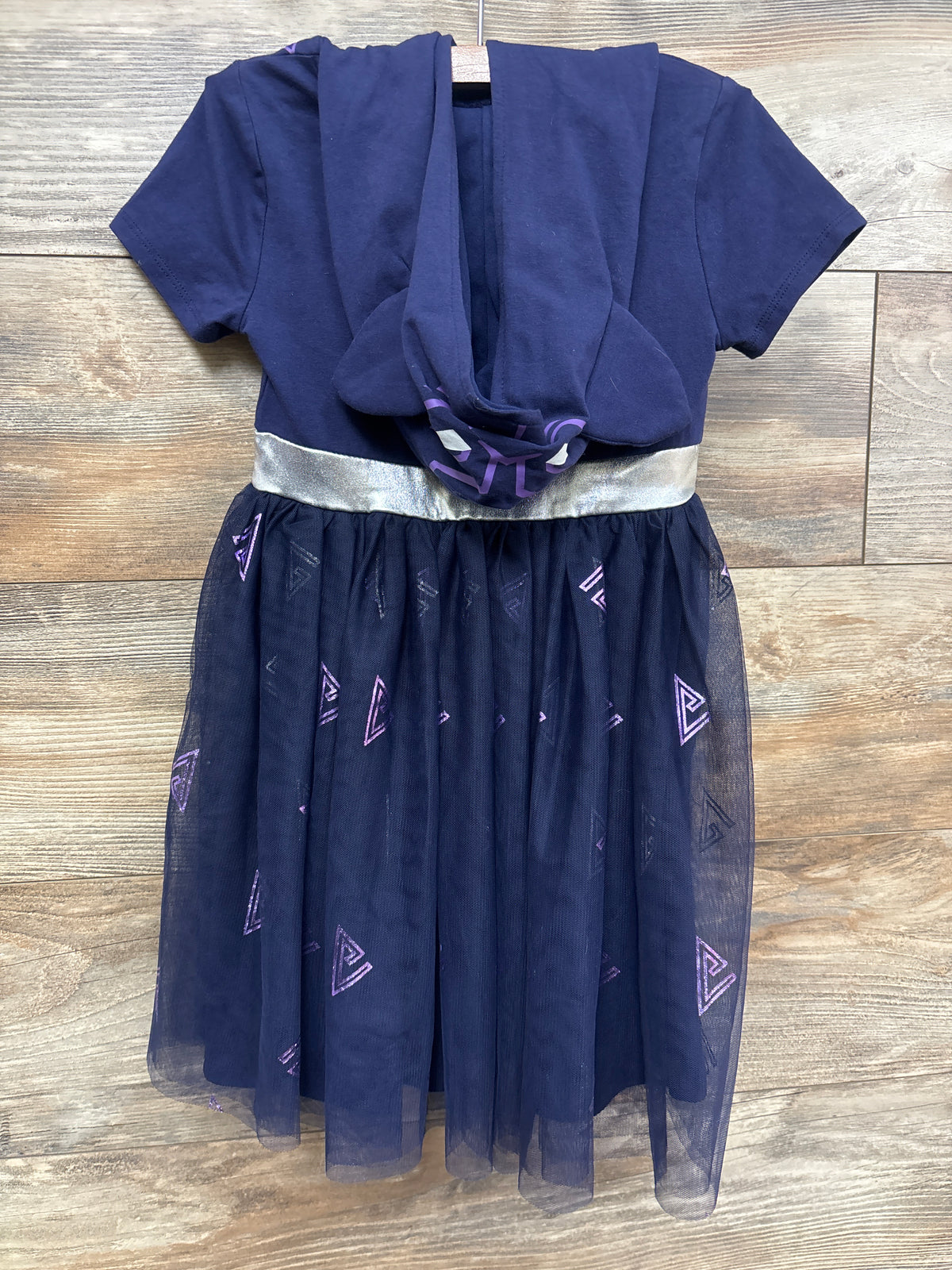 Marvel Black Panther Hooded Costume Dress Navy sz 4/5T
