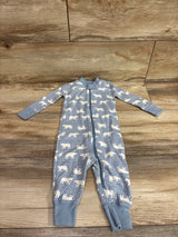 Hanna Andersson Polar Bear Footless Sleeper Blue sz 6-12m