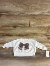 NEW Disney Junior Minnie Mouse Bow Sweatshirt White sz 12m