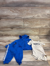 True Religion 3pc Zip-Up Jacket, Joggers, & Bodysuit Set Blue sz 3-6m