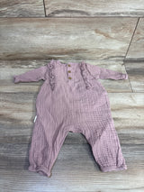 Rabbit + Bear Muslin Coverall Pink sz 0-3m
