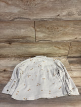 Carter's Waffle Knit Long Sleeve Button-Up Shirt Beige sz 3T