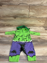 Marvel Hulk Hooded Jumpsuit Green sz 3/6m