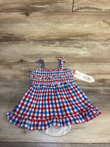NEW Cat & Jack 2pc Red White & Blue Dress with Bloomers Set sz 3-6m