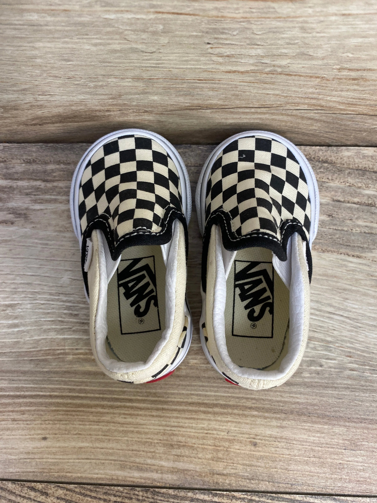 Vans Old Skool Slip-On Checkerboard Sneaker sz 3c
