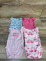 Children's Place 4pk Flutter Sleeve Bodysuits Pink sz 0-3m