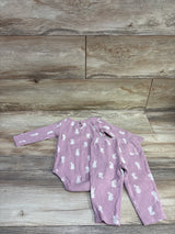 Carter's 2pc Ribbed Bodysuit & Pants Set Purple sz 9m