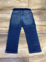 NEW Old Navy Rib-Knit Distressed Skinny Jeans Medium Blue sz 2T