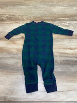 Bundles Henley Plaid Coverall Green sz 0-3m