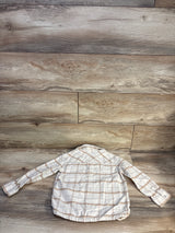 Little Co Button-Up Flannel Beige sz 3T
