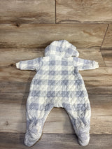 Ever & Ever Plaid Hooded Bunting White sz Newborn