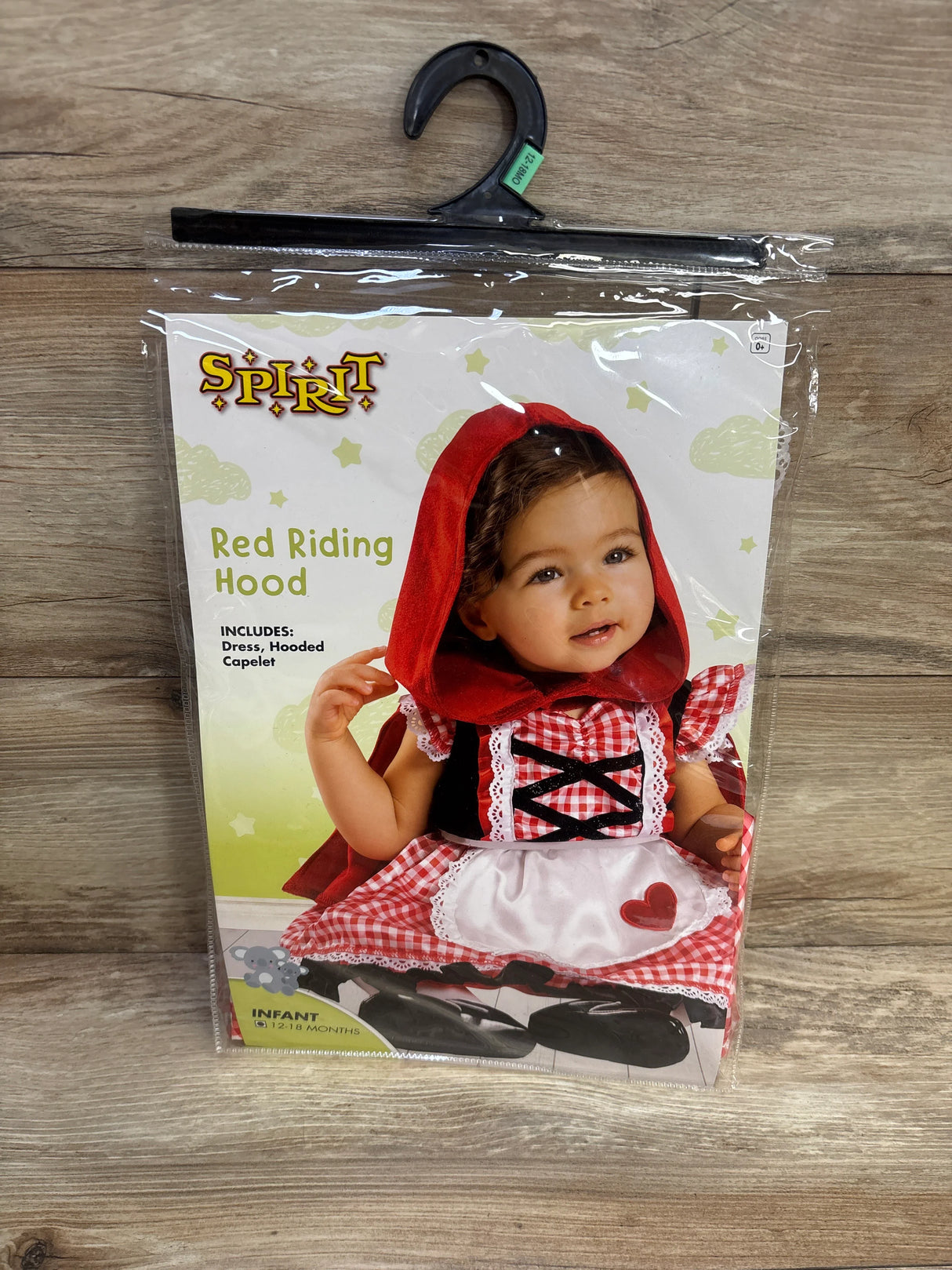 Spirit of Halloween Baby Lil' Red Riding Hood Costume sz 12-18m