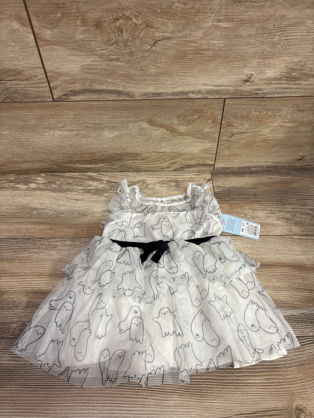 NEW Cat & Jack 2pc Ghost Tulle Dress & Bloomers Set White sz 12m