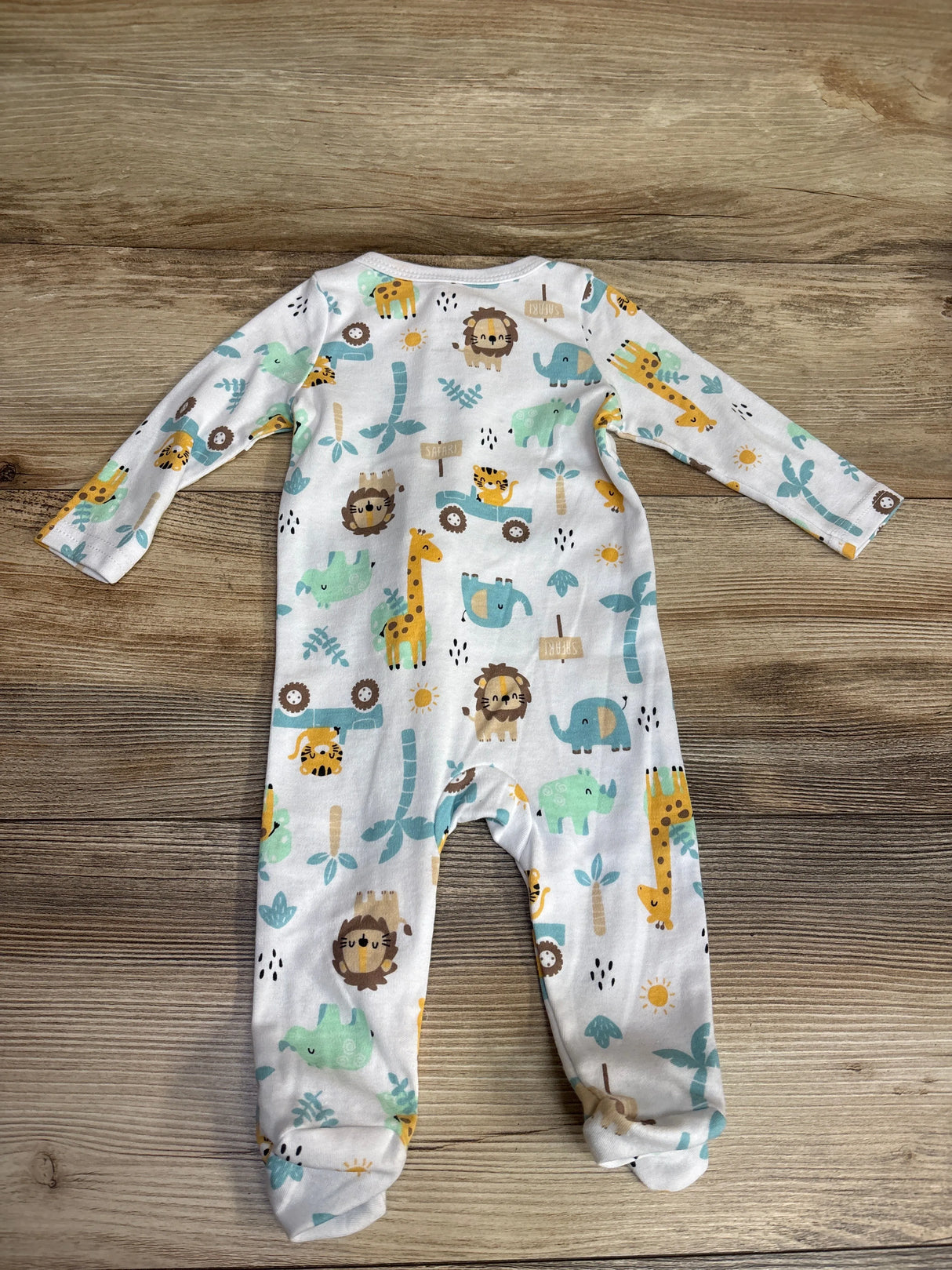 Nine West Animal Print Sleeper White sz 3-6m