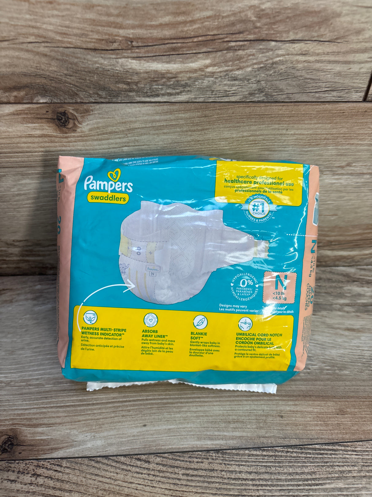 NEW Pampers Swaddlers Diapers 20Ct, sz Newborn