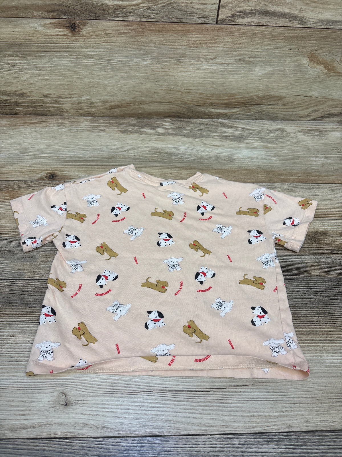 H&M Dog Print Shirt Pink sz 2T
