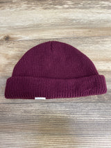 Knit Fold-Over Toddler Beanie Maroon