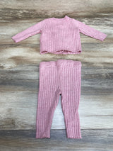 Baby Gap 2pc Ribbed Sweater & Pants Set Pink sz 0-3m