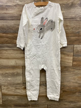 H&M Bunny Footless Sleeper White sz 2-3T