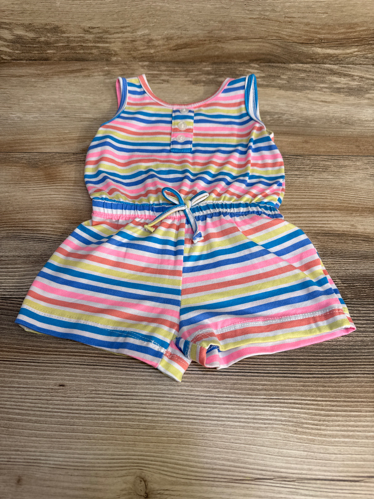 Delia's Girls Striped Tank Romper White sz 18m