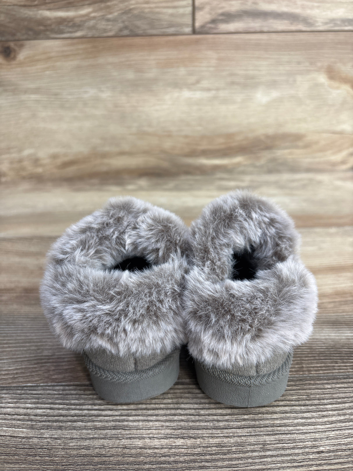 First Steps by Stepping Stones Faux Fur Boots Grey sz 3c