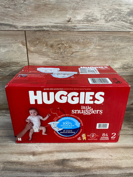 NEW Box of Huggies Little Snugglers Disposable Diapers 84ct. Size 2 - Me n Mommy To Be