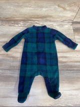 Old Navy Buffalo Print Blanket Sleeper Green sz 0-3m