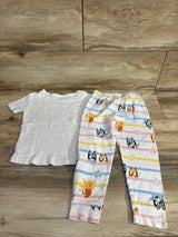 Bluey 2pc Shirt & Bottoms Set White sz 4T