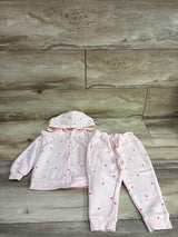 Oshkosh 2pc Full Zip Jacket & Pants Set Pink sz 18m