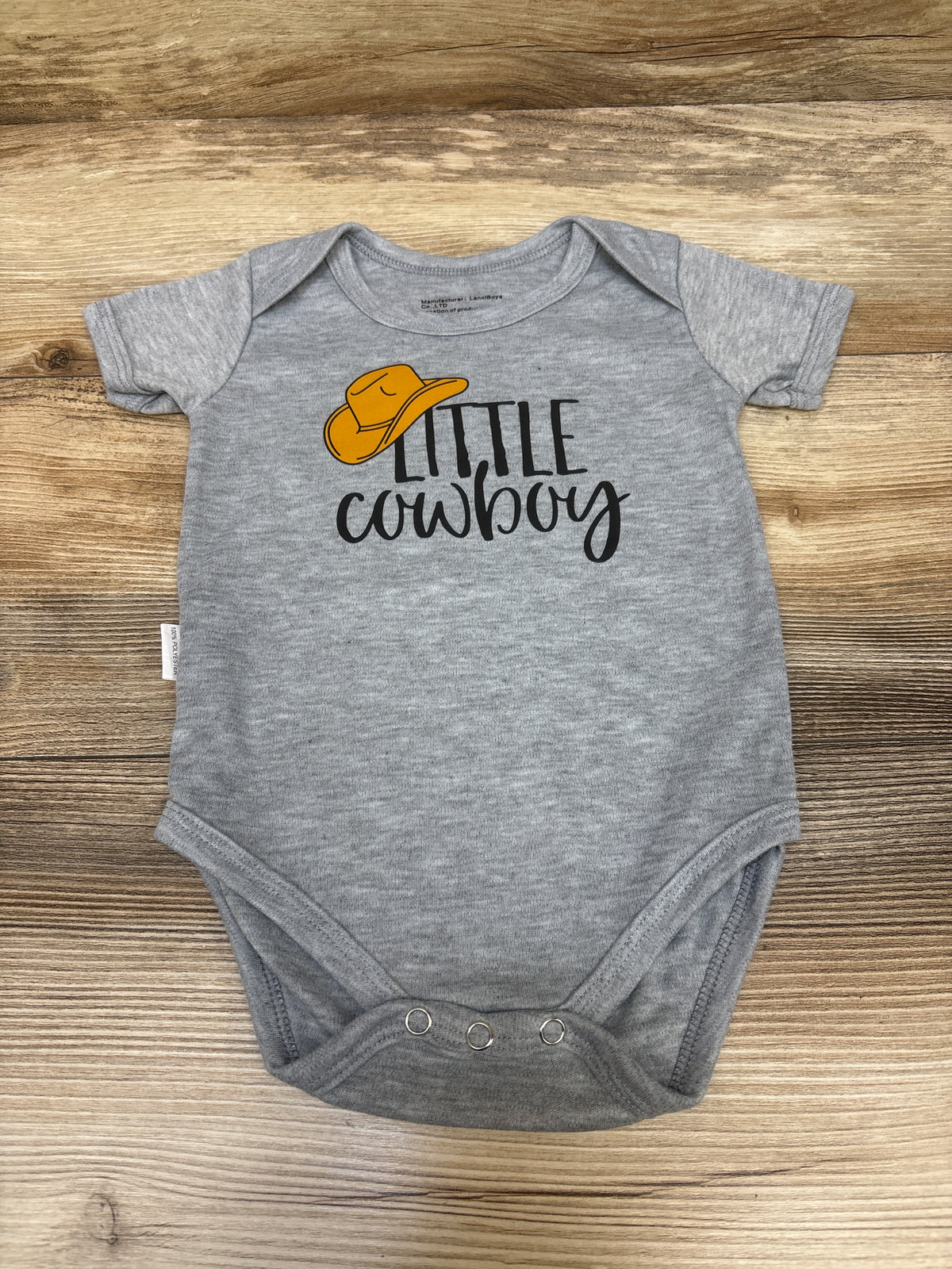 Little Cowboy Bodysuit Grey sz 9-12m