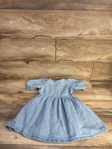 Next Button-Front Puff Sleeve Denim Dress Blue sz 4T