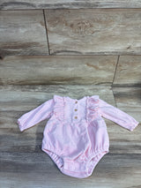 Little Me Long Sleeve Velvet Bubble Romper Pink sz 9m
