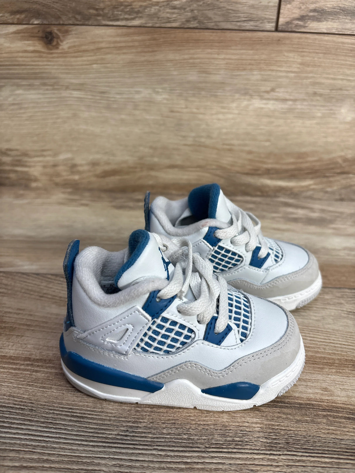 Air Jordan 4 Retro TD 'Military Blue' Sneakers sz 5c