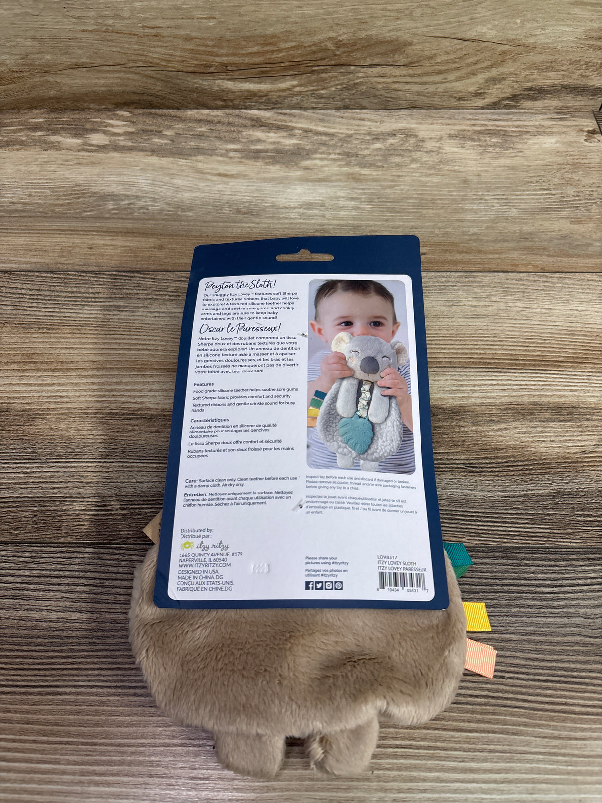 NEW Itzy Ritzy Itzy Lovey Including Teether - Sloth