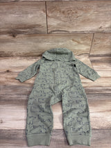 Carter's Waffle Knit Hooded Coverall Green sz 18m