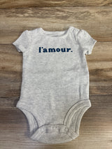Carter's Waffle Knit L'amour Bodysuit Grey sz 6m
