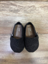 Toms Tiny Alpargata Shoes Black sz 4c