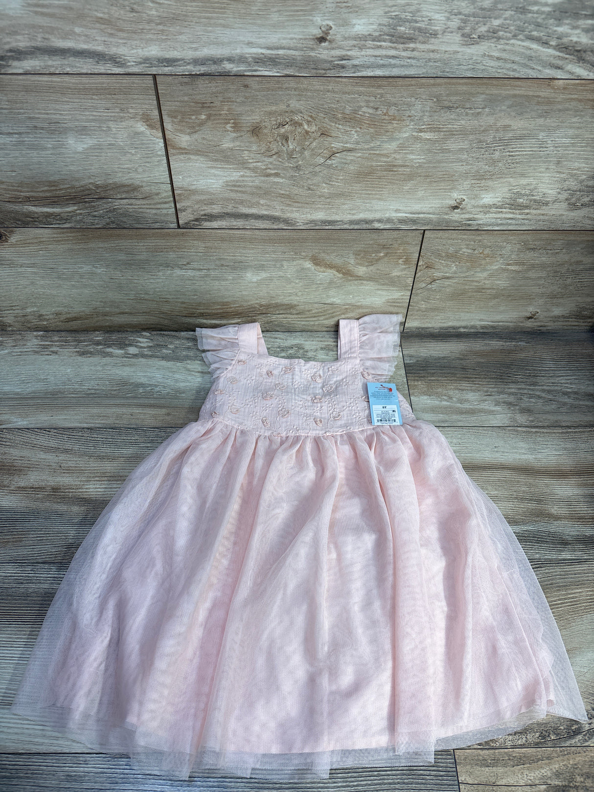 NEW Cat & Jack Embroidered Tulle Dress Pink sz 5T