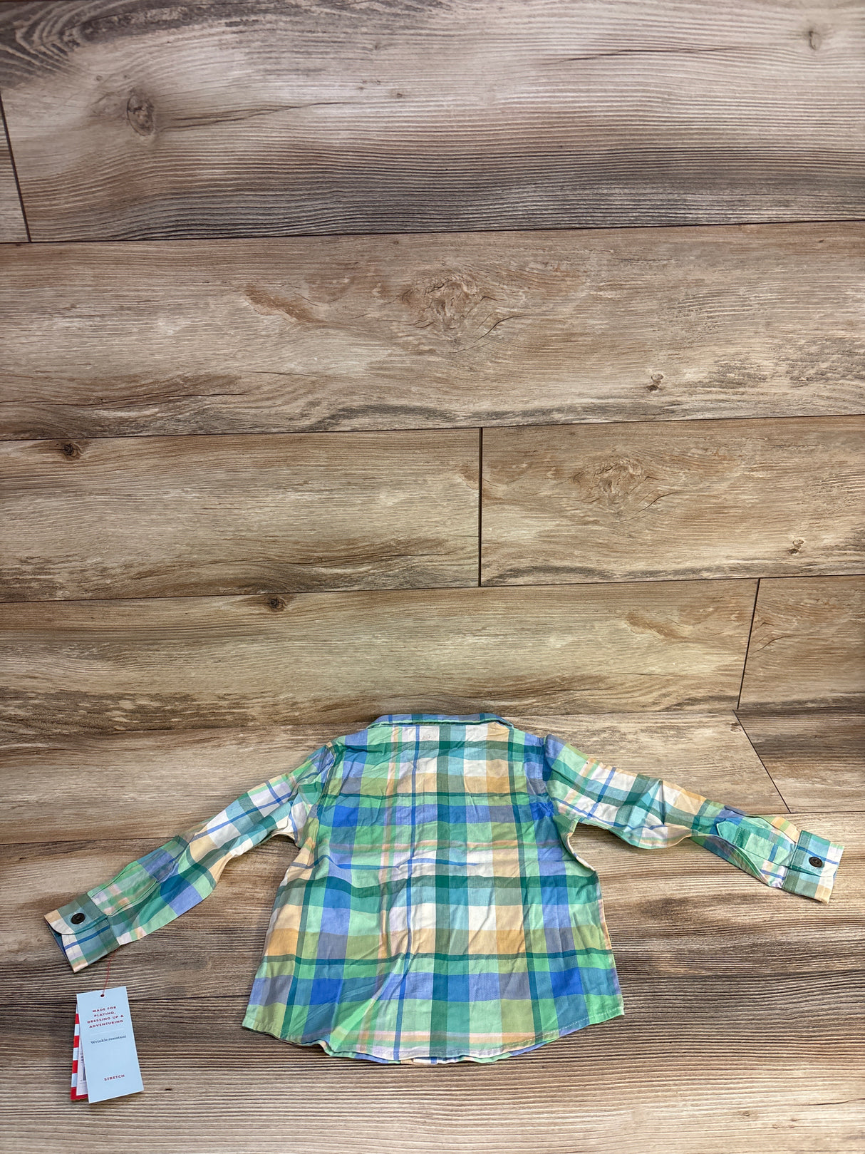NEW Cat & Jack Long Sleeve Flannel Green sz 3T