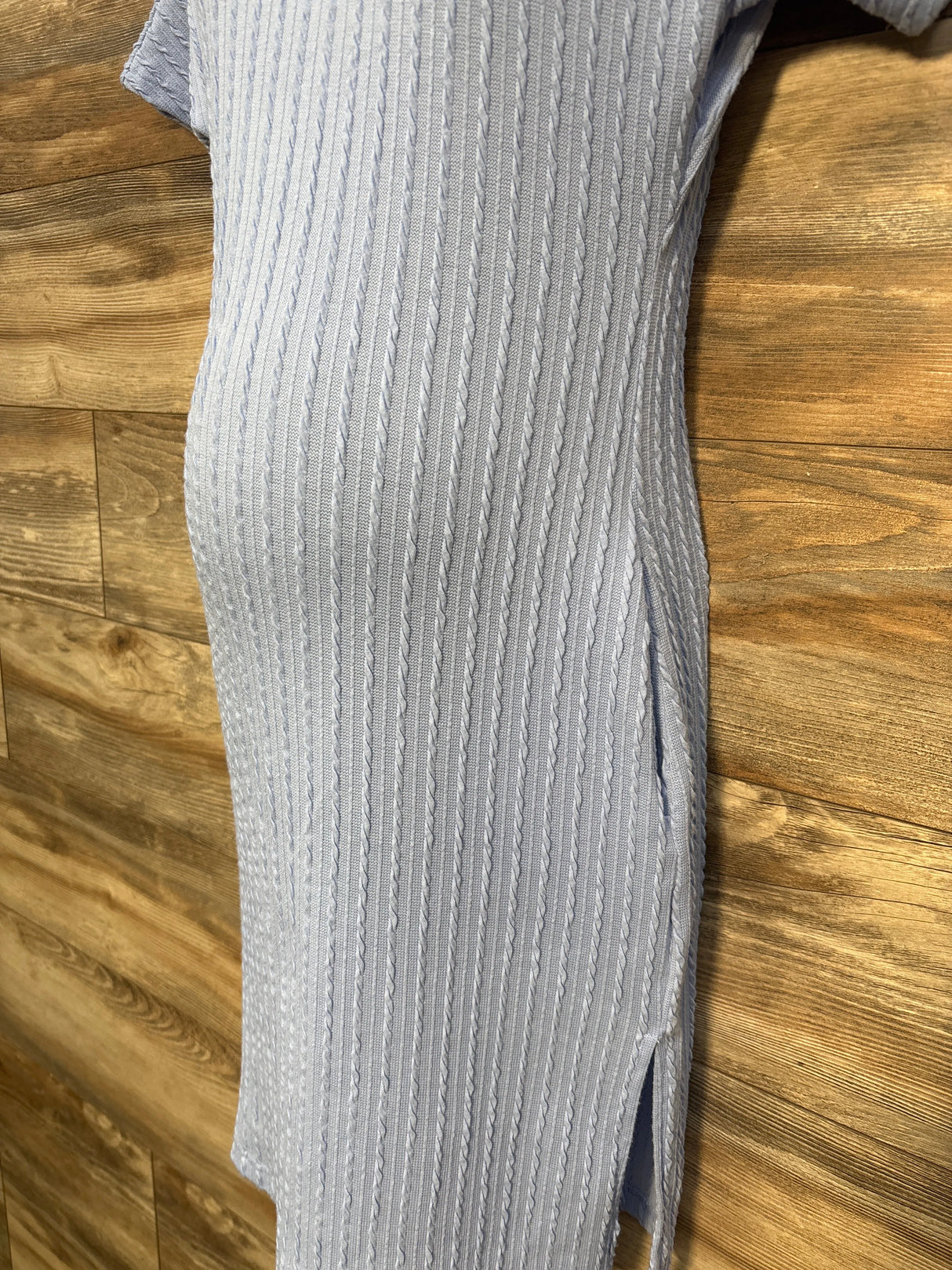 Dulayoo Cable Knit Sweater Dress Purple sz Small