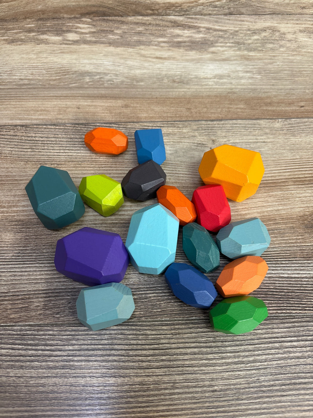 16pc Wooden Stacking Stones