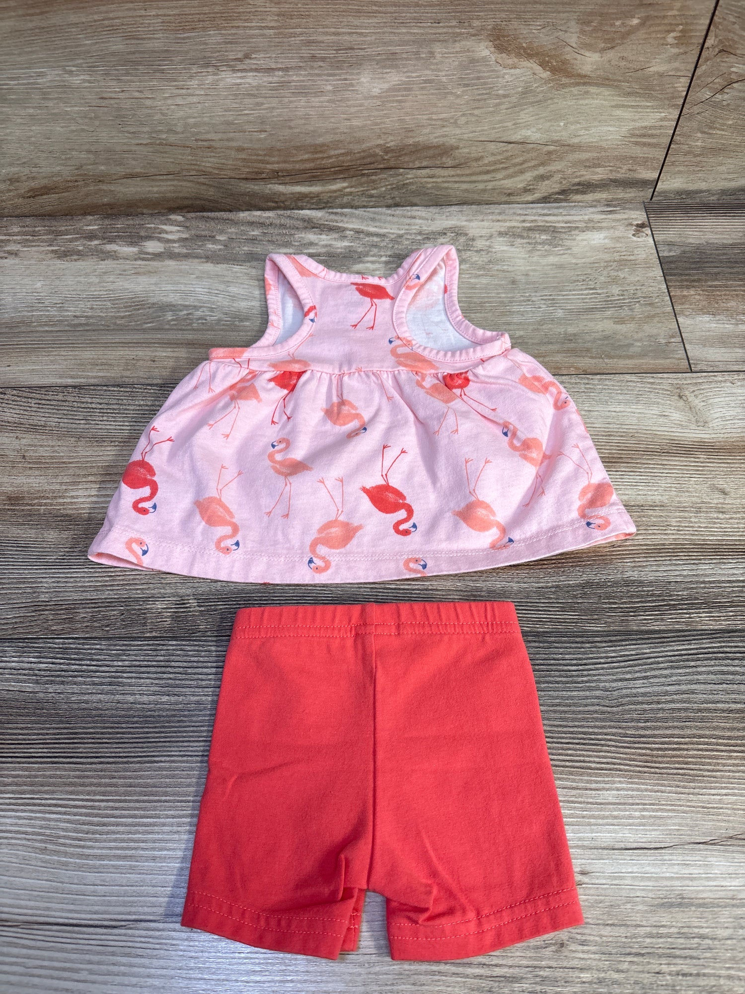 Just One You 2pc Peplum Top & Shorts Set Pink sz 3m