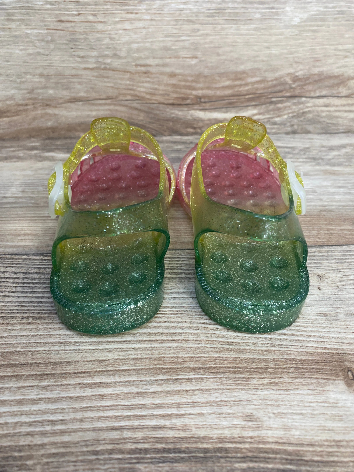 Ombre Glitter Jelly Sandals sz 11c