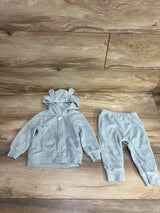Carter's 2pc Terry Cloth Full Zip Hoodie & Pants Blue sz 9m