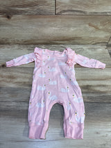 M + A by Monica + Andy Swan Ruffle Coverall Pink sz 3-6m