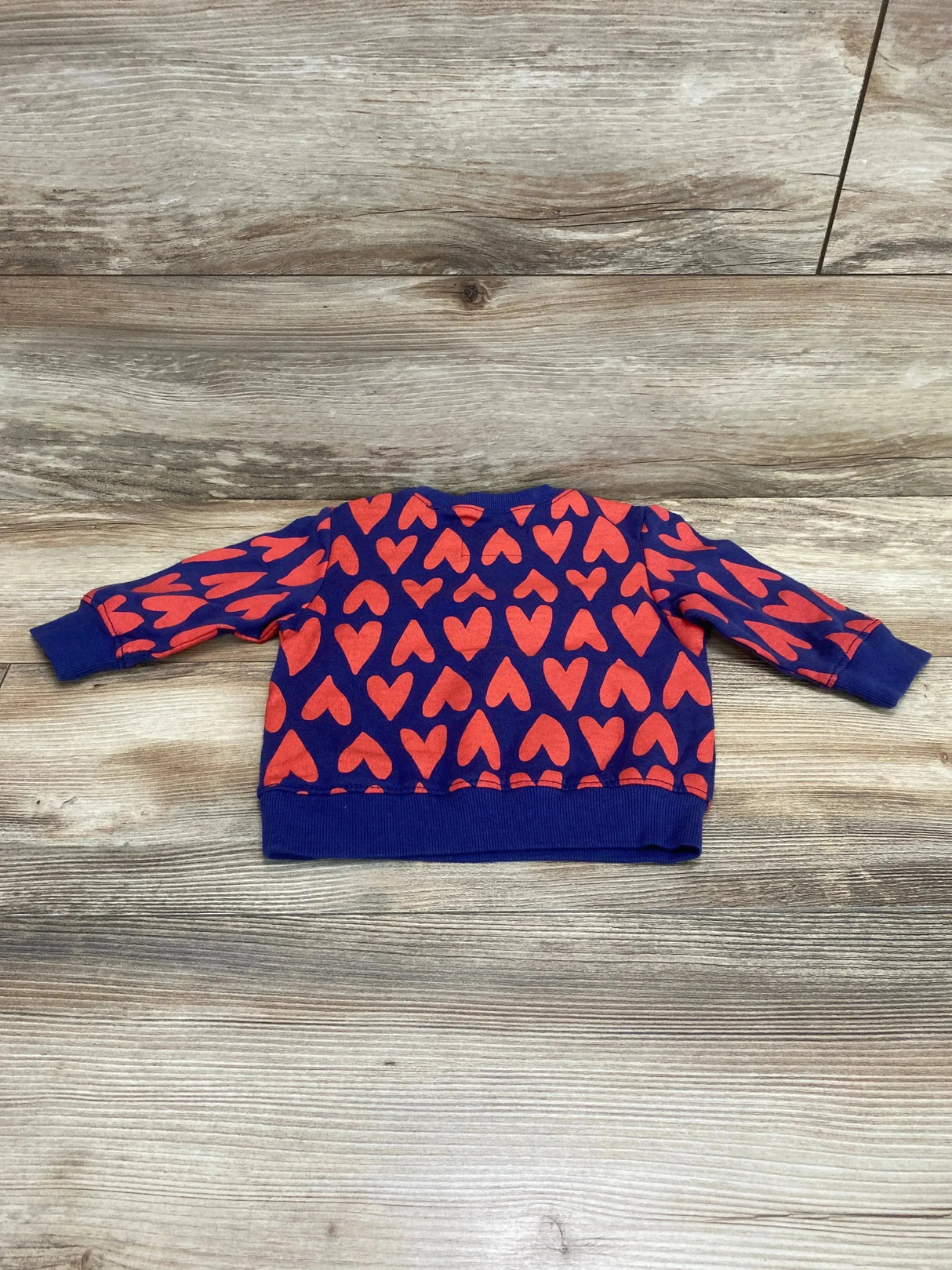 Old Navy Heart Print Sweatshirt Blue sz 12-18m - Me n Mommy To Be